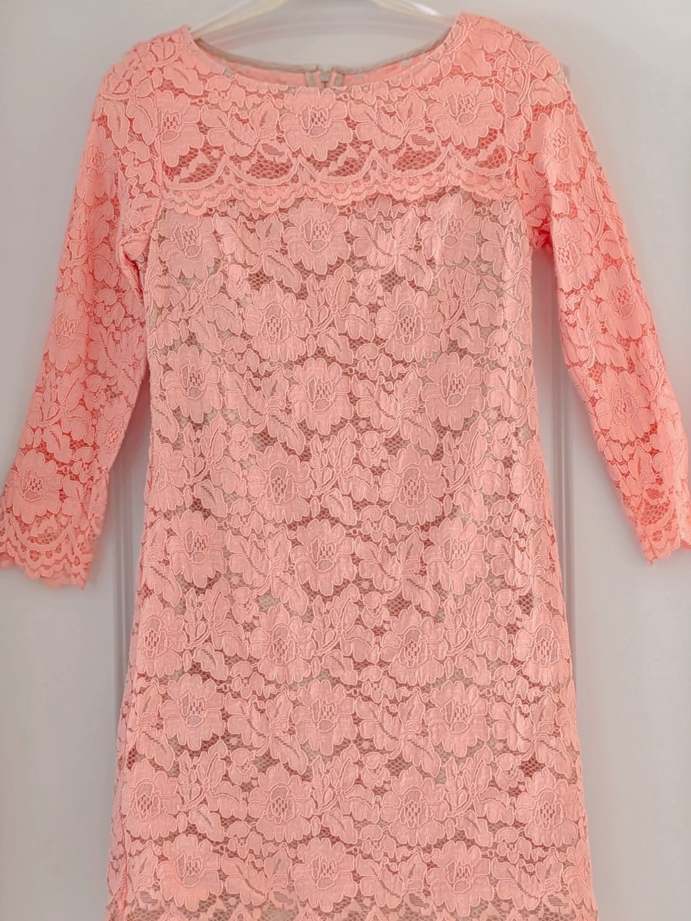 Vince Camuto Women’s Pink Lace Midi Shift Dress